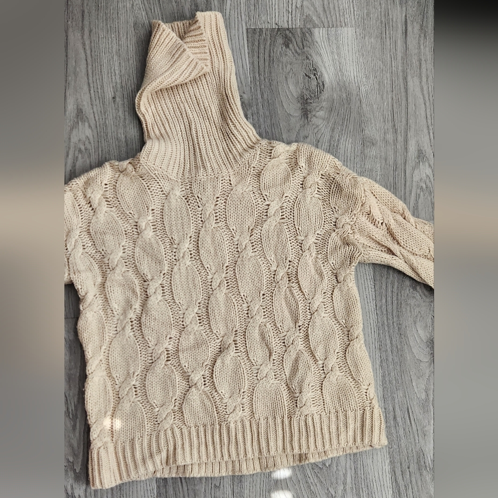 Cable Knit Turtleneck Sweater